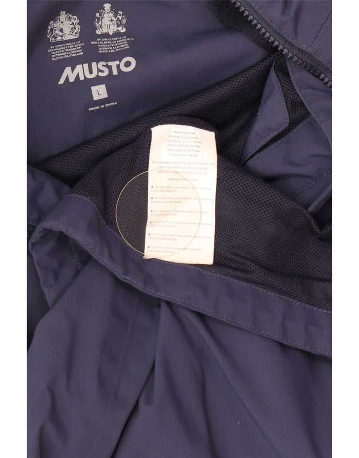 Jachetă de ploaie cu glugă pentru bărbați Musto UK 40, mare, albastru, poliester