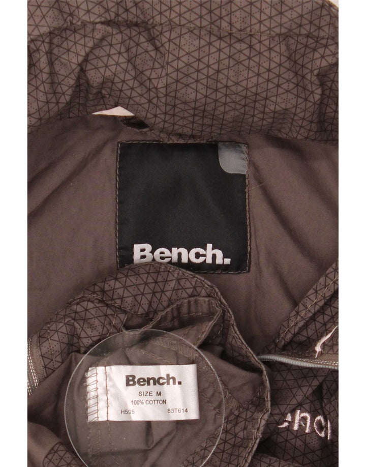Jachetă bomber cu glugă pentru femei Bench UK 14, bumbac maro mediu