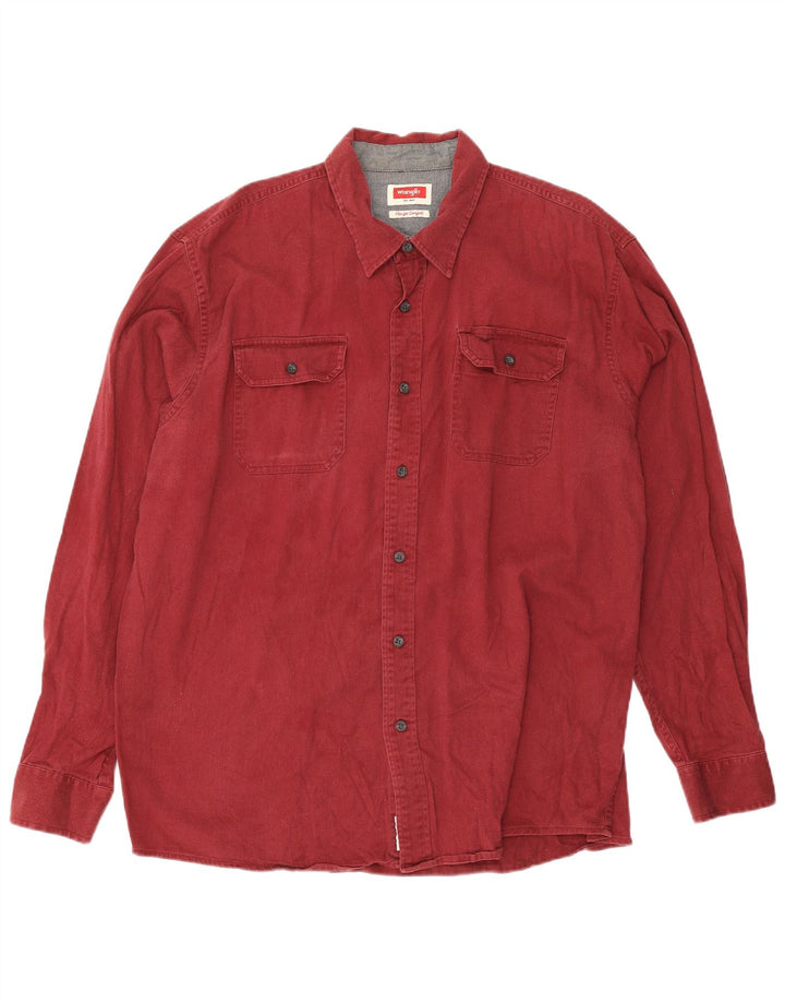 Cămașă pentru bărbați Wrangler XL bumbac roșu