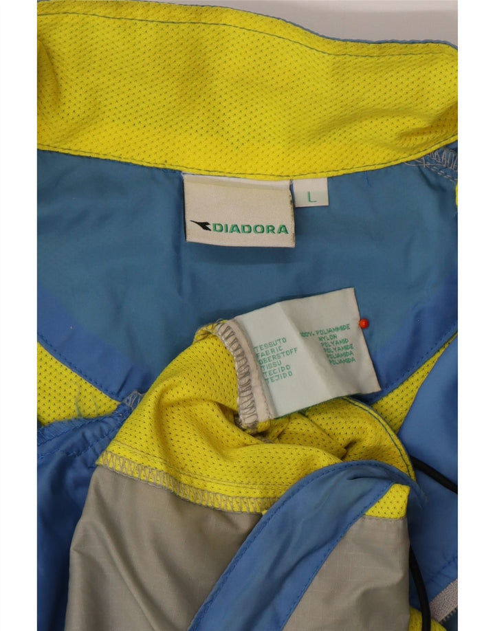 DIADORA Trening grafic pentru bărbați Jachetă mare, albastră, din poliamidă