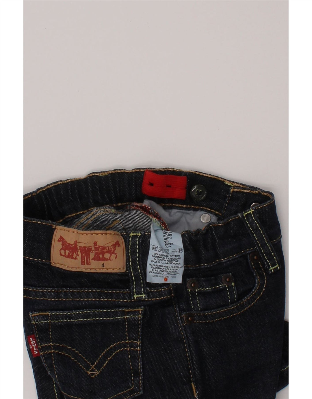 Blugi drepti pentru baieti LEVI'S 3-4 ani W20 L18 bleumarin bumbac