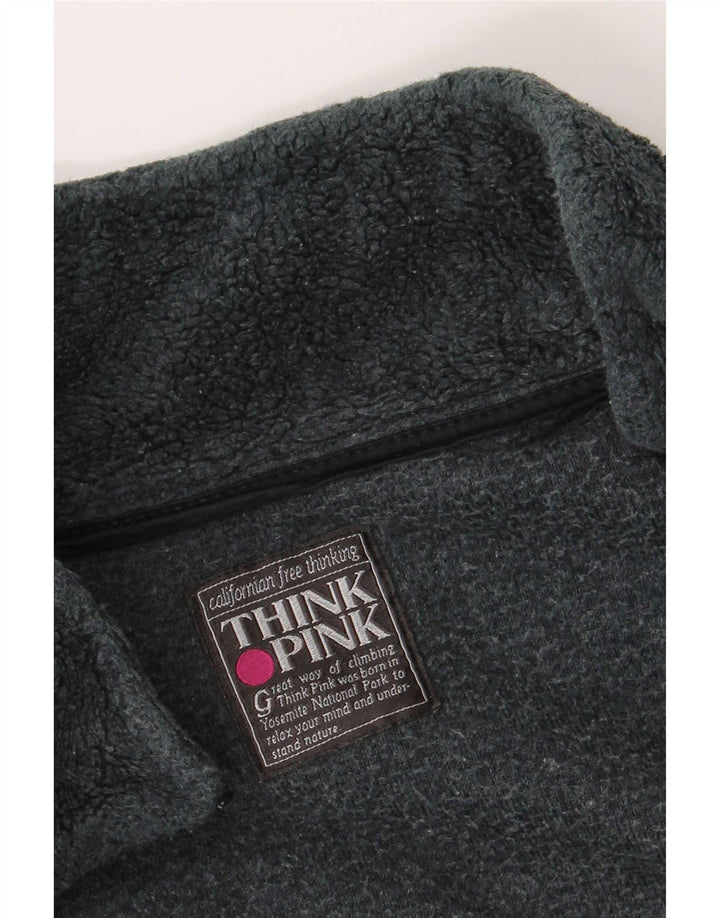 Jachetă polar pentru bărbați Think Pink UK 42 XL poliester geometric gri