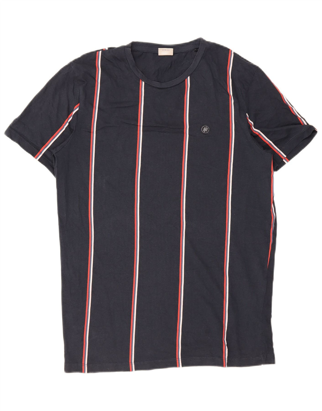 Jack & Jones Bărbați Tricou Top Mediu Bleumarin Bumbac cu dungi