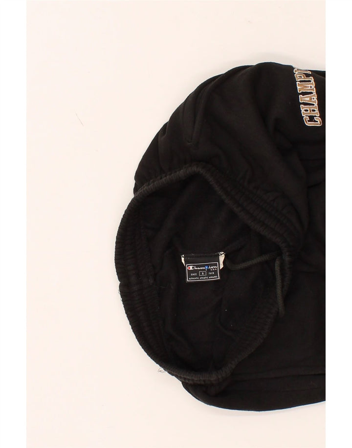 CHAMPION Mens Graphic Tracksuit Trousers Small  Black Cotton Vintage Champion and Second-Hand Champion from Messina Hembry 