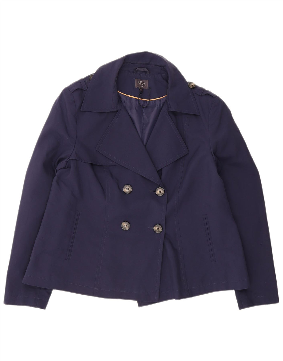 Palton pentru femei Marks & Spencer UK 16 mare, poliester bleumarin