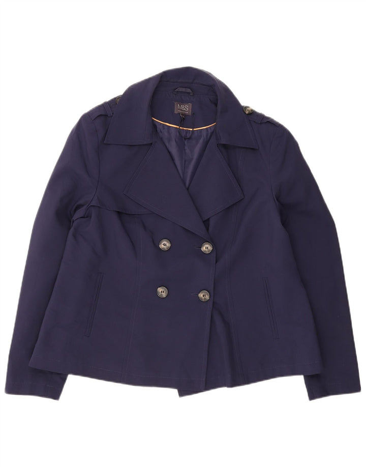 Palton pentru femei Marks & Spencer UK 16 mare, poliester bleumarin