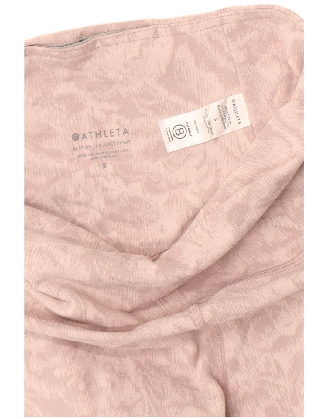 Leggings pentru femei Athleta cu model abstract, UK 8, nailon roz mic