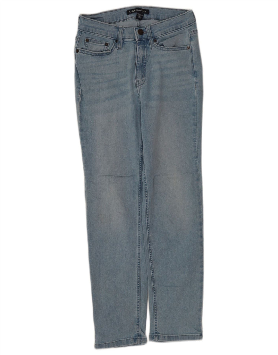 Blugi drepti pentru femei Calvin Klein L25 L25 Bumbac albastru
