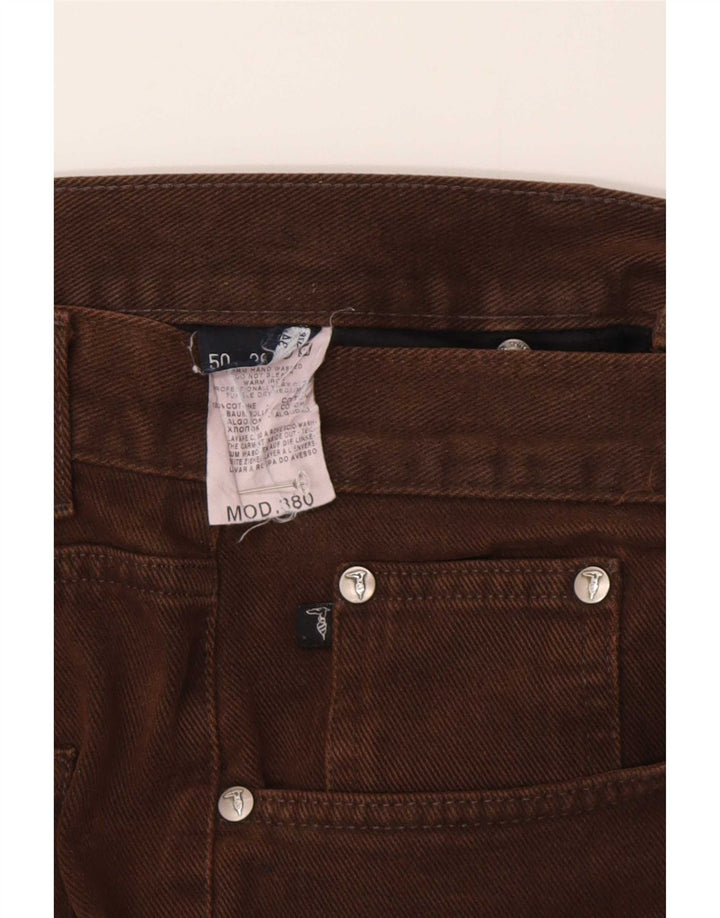 Trussardi Blugi drepti pentru bărbați W34 L30 bumbac maro