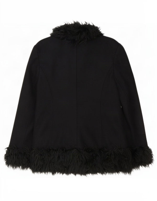 Jachetă Blazer Vintage pentru femei UK 18 XL Lână neagră