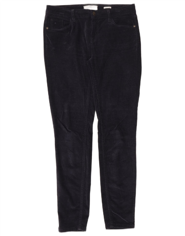 FAT FACE Pantaloni jegging din velur pentru femei UK 10 Small W32 L30 Bleumarin