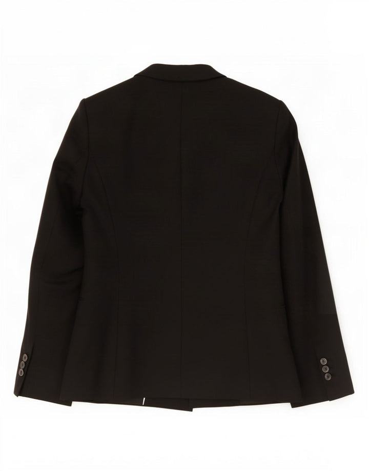 Blazer pentru femei Zara cu 1 nasture UK 12 Poliester mediu negru