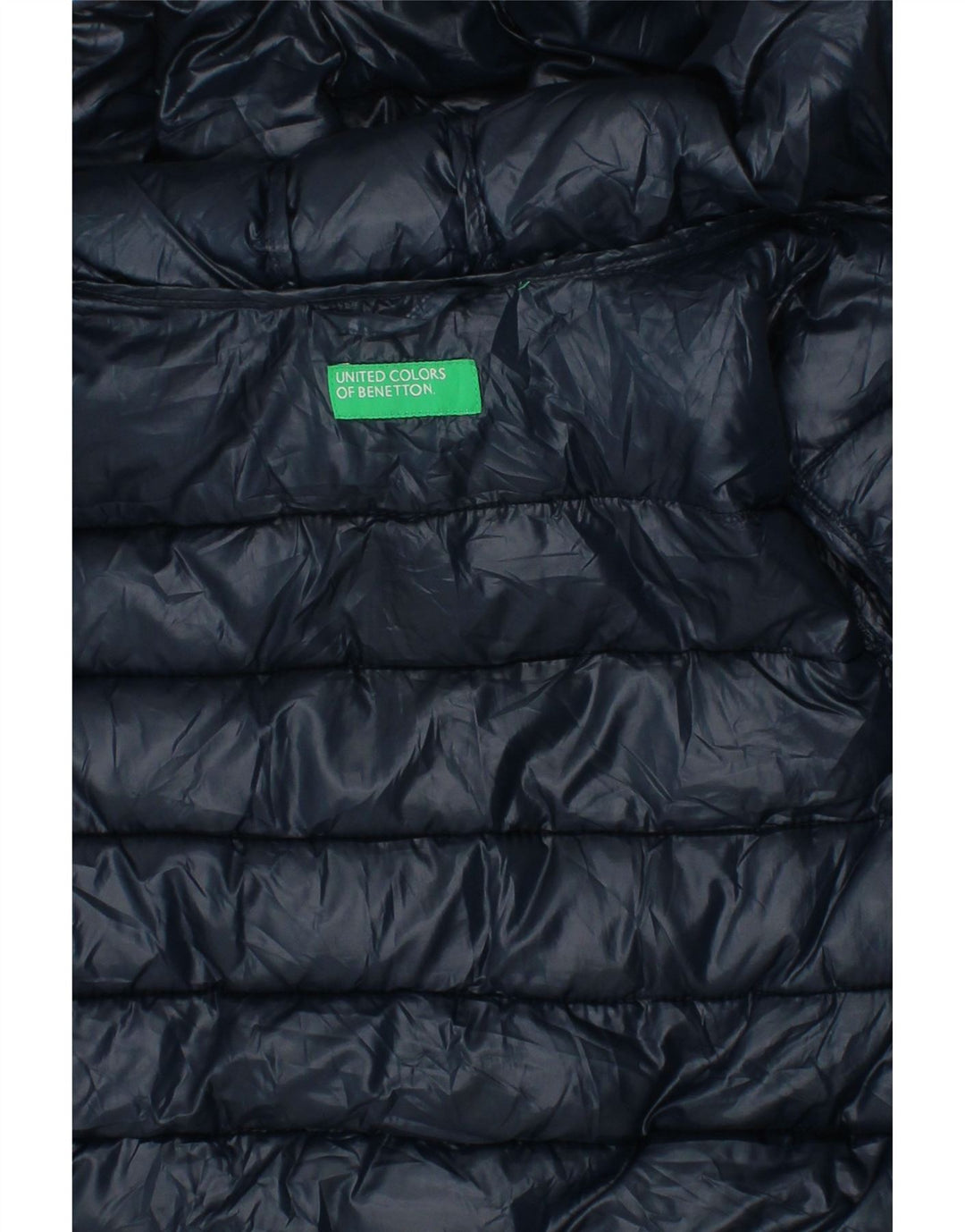 BENETTON Boys Hooded Padded Jacket 5-6 Years Navy Blue Tie Dye Vintage Benetton and Second-Hand Benetton from Messina Hembry 