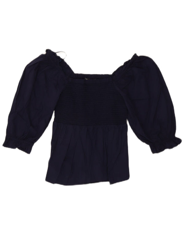 Bluză pentru femei Marks & Spencer Crop cu mâneci 3/4, Marea Britanie 8 Mic, bleumarin