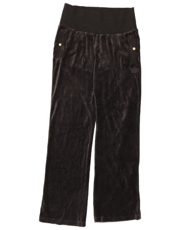 Pantaloni de trening Adidas pentru femei din velur UK 14 mare bumbac gri