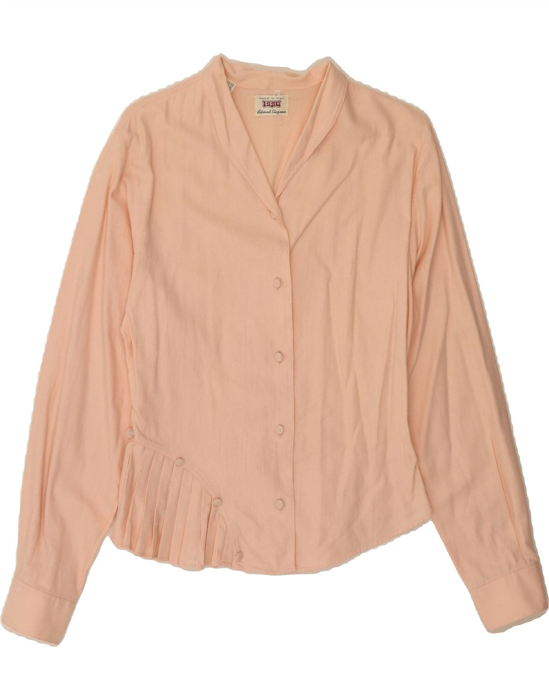 SISLEY Womens Shirt Blouse IT 44 Medium Pink Cotton Vintage Sisley and Second-Hand Sisley from Messina Hembry 
