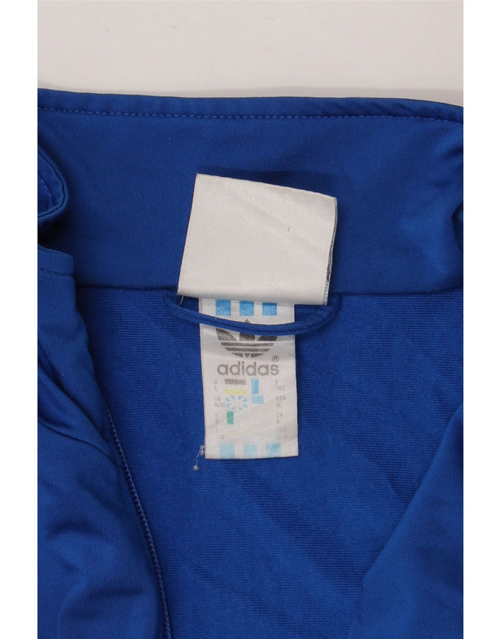 Jachetă de top pentru trening ADIDAS pentru bărbați, Marea Britanie 40/42, poliester albastru mediu