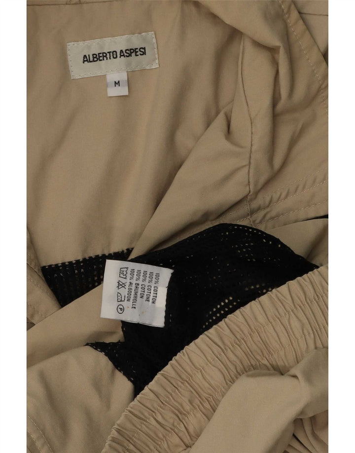 Alberto Aspesi Bomber Jacket pentru bărbați UK 38 Medium Beige Bumbac