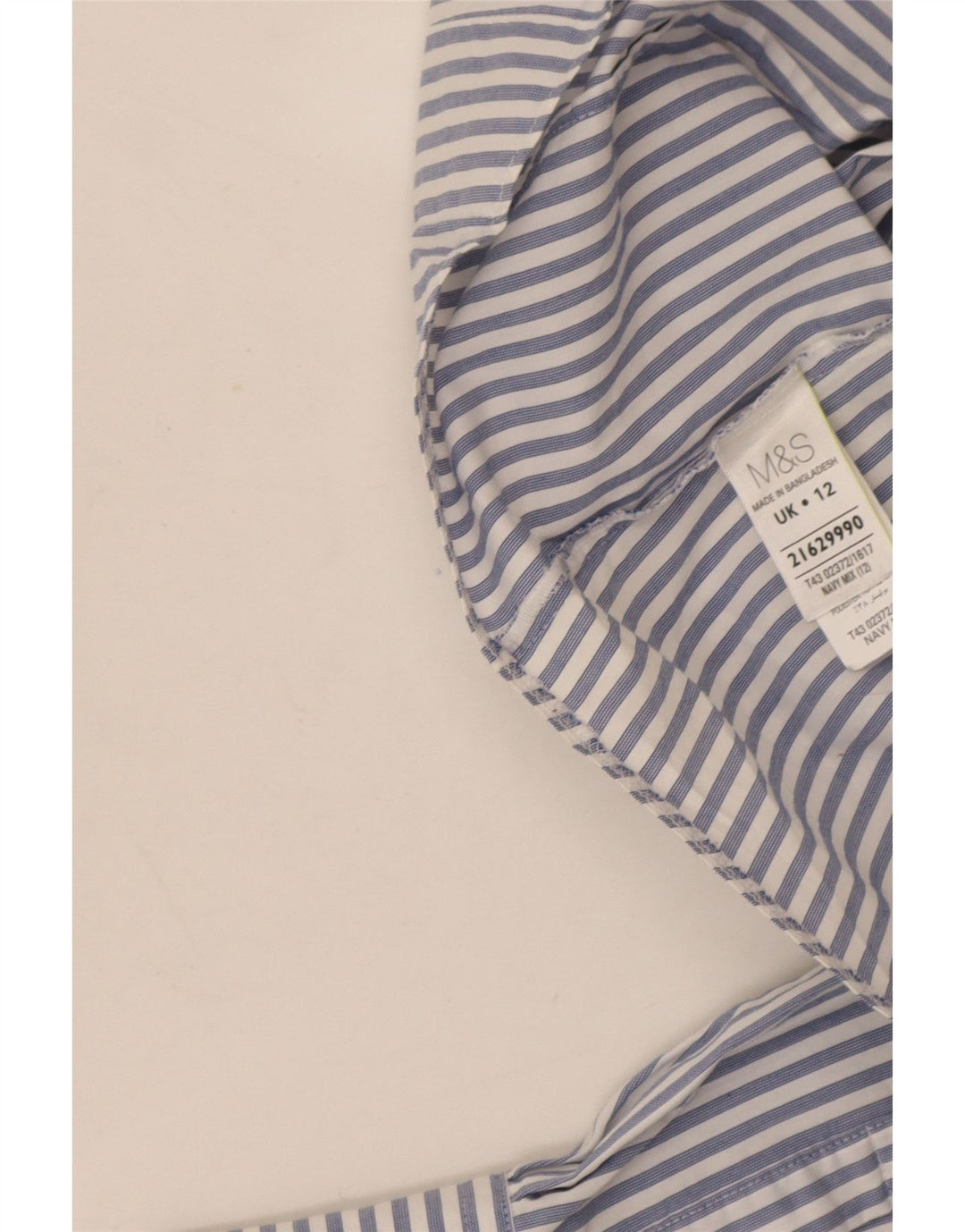 Cămașă pentru femei Marks & Spencer UK 12 Medium bleumarin, bumbac cu dungi
