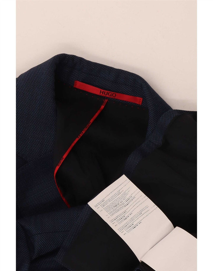 Blazer pentru bărbați Hugo Boss, cu 2 nasturi, EU 46, lână virgină, bleumarin, mic