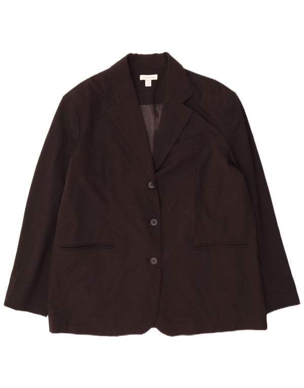 Topshop Jachetă Blazer supradimensionată cu 3 nasturi pentru femei UK 12 Medium Black