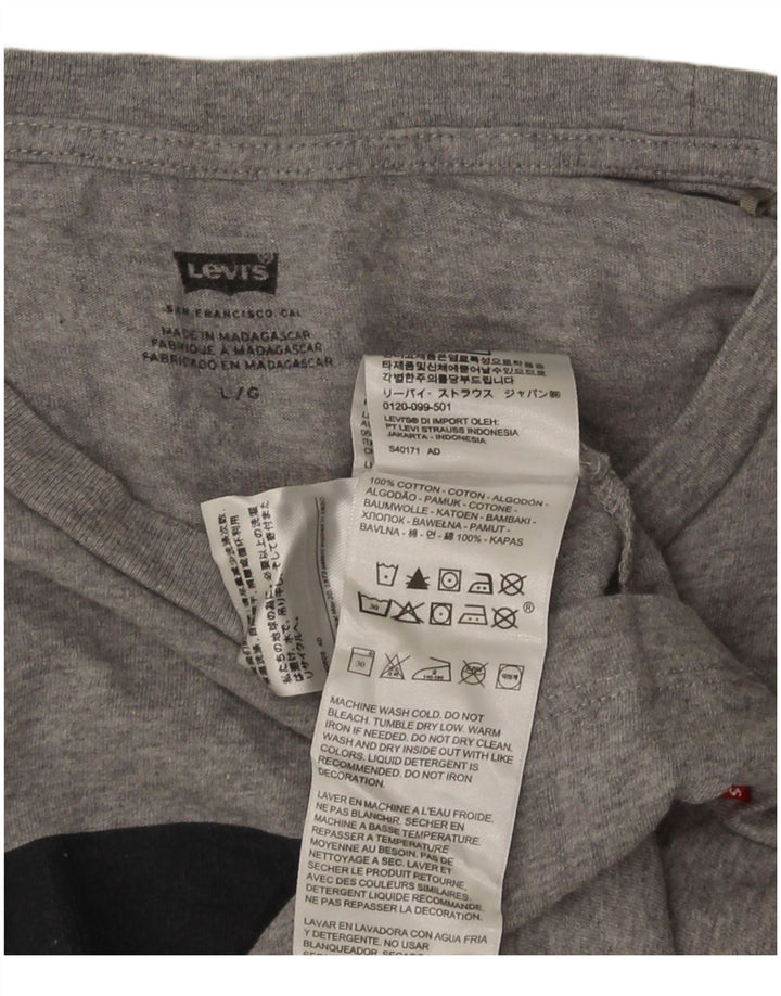 Tricou grafic pentru bărbați Levi's Top mare, gri, bumbac cu pete