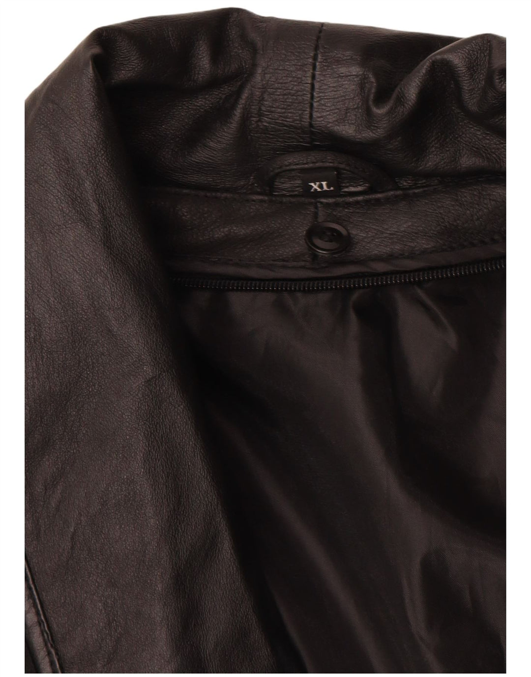 Jachetă de piele vintage pentru femei UK 18 XL din piele neagră