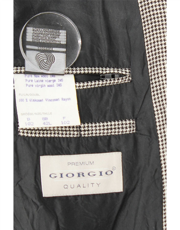 Jachetă pentru bărbați VINTAGE cu 2 nasturi, UK 42 XL, lână nouă, neagră