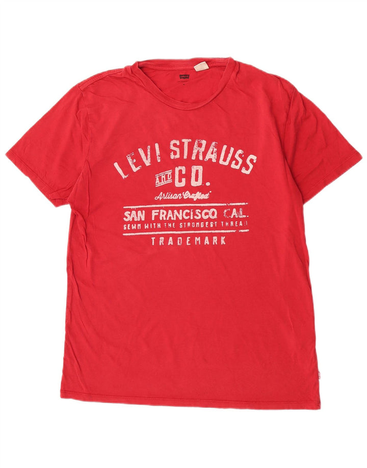 Tricou grafic pentru bărbați Levi's Top, bumbac roșu mediu