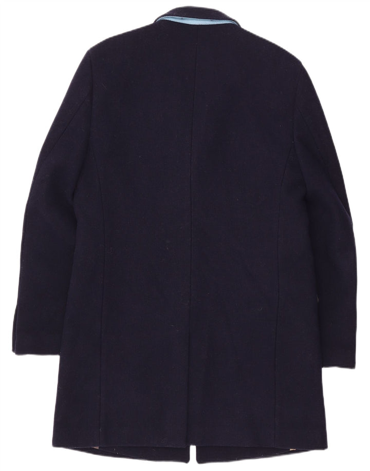 Pardesiu vintage pentru bărbați UK 42 XL Lână bleumarin