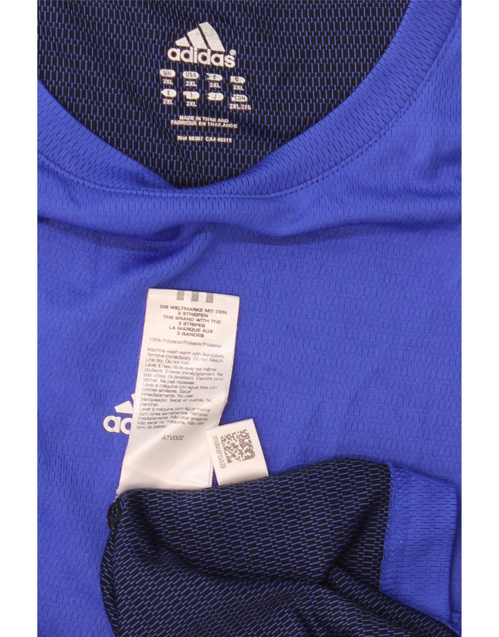 Tricou ADIDAS Climalite pentru bărbați, 2XL, poliester albastru