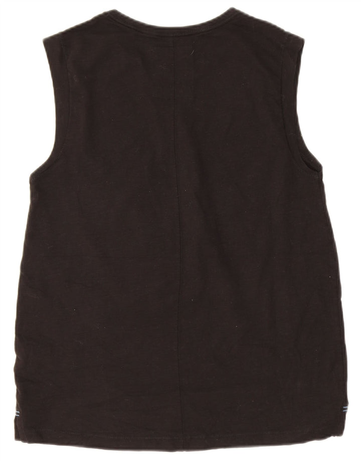 Fat Face Femei Vest Vest Top UK 10 Small Black Bumbac