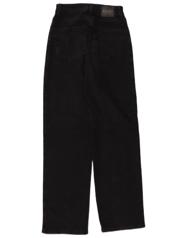 Blugi Hollister Dad cu talie înaltă pentru femei US 0 XS W24 L29 Bumbac negru