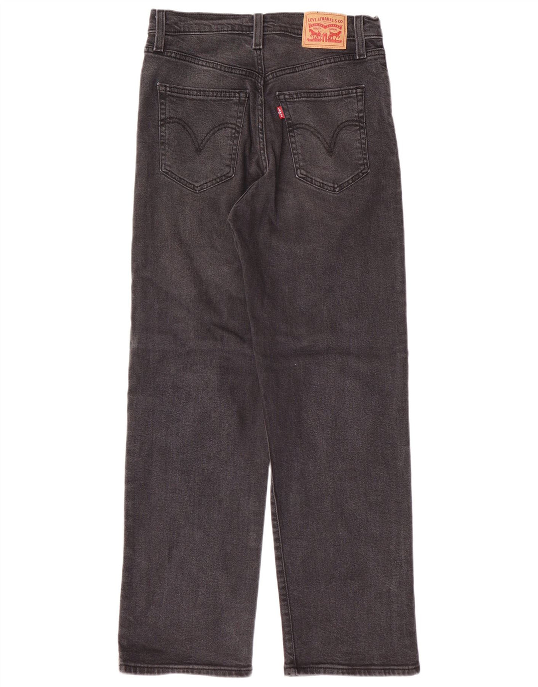 Blugi drepti pentru femei LEVI'S Ribcage W28 L29 bumbac gri