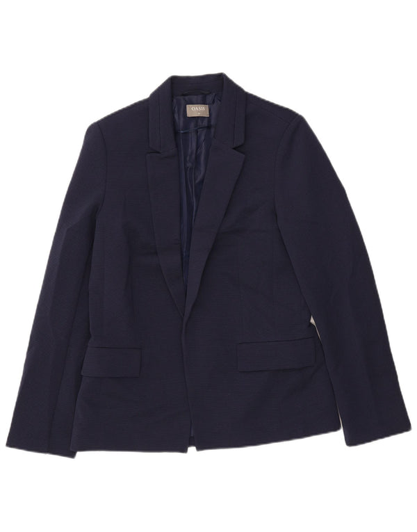 Jachetă Blazer pentru femei Oasis UK 10 Mic, albastru bleumarin, poliester