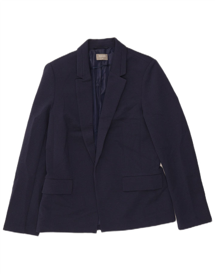 Jachetă Blazer pentru femei Oasis UK 10 Mic, albastru bleumarin, poliester