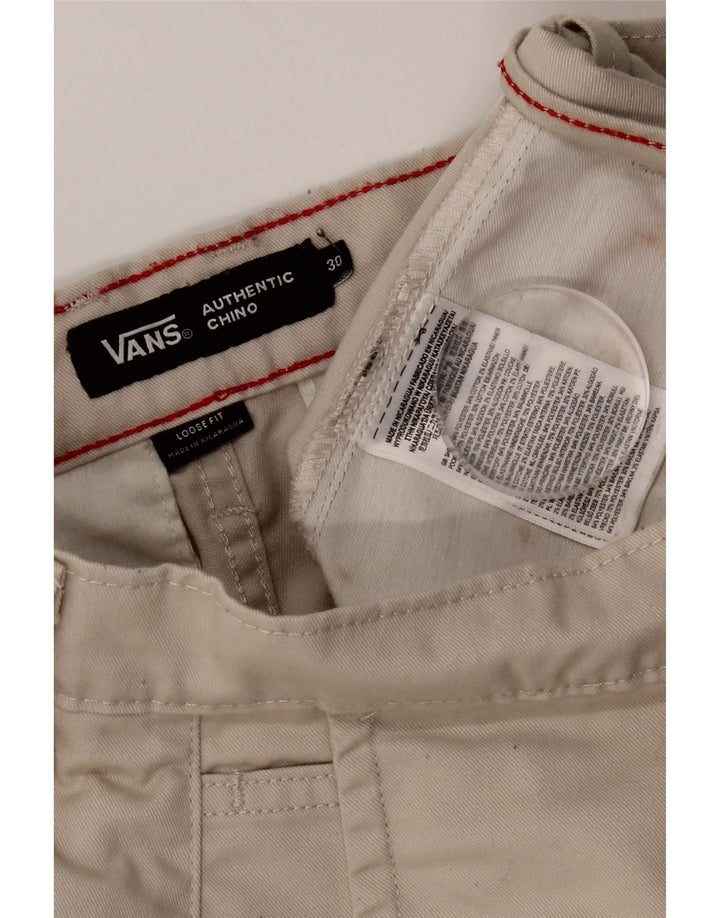 Pantaloni chino pentru bărbați Vans loose fit W30 L29 poliester bej