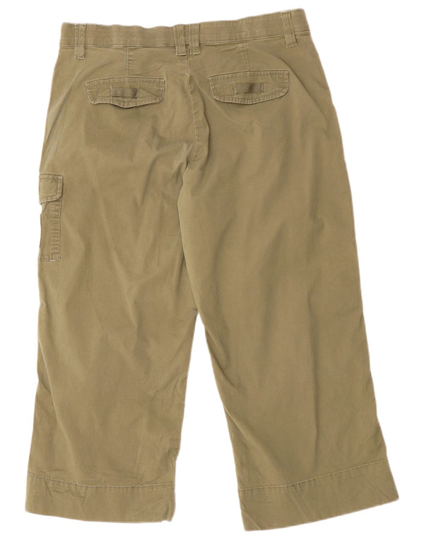 Pantaloni cargo Capri pentru femei Lee US 12 Large W30 L20 Kaki Bumbac