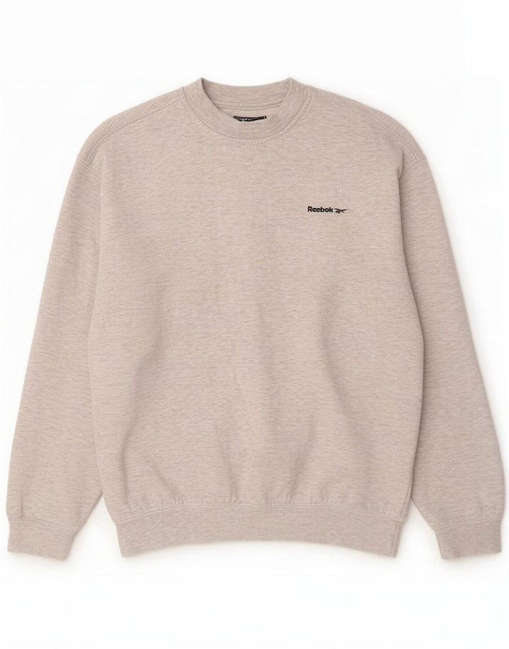 Hanorac pentru bărbați Reebok Jumper mic, gri, poliester pătat