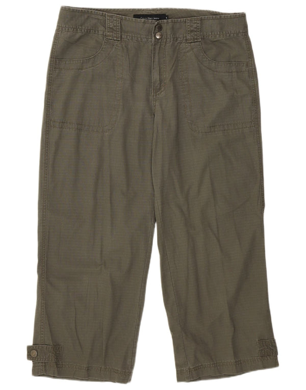 Pantaloni Capri drepti Calvin Klein pentru femei US 12 Large W34 L23 Khaki