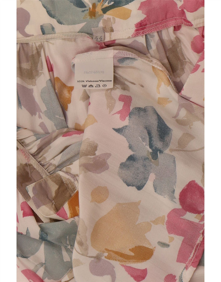 Fusta evazată pentru femei Vintage IT 44 Medium W31 Viscoză florală multicoloră
