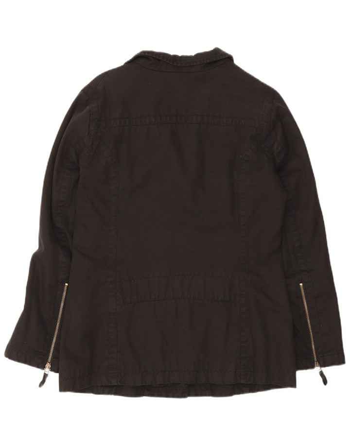 Massimo Dutti Jachetă utilitare pentru femei UK 16, mare, negru, bumbac