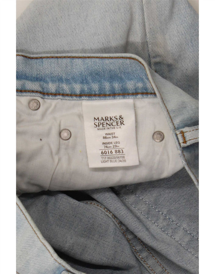 Blugi pentru femei Marks & Spencer cu picioare largi W34 L29 Bumbac albastru