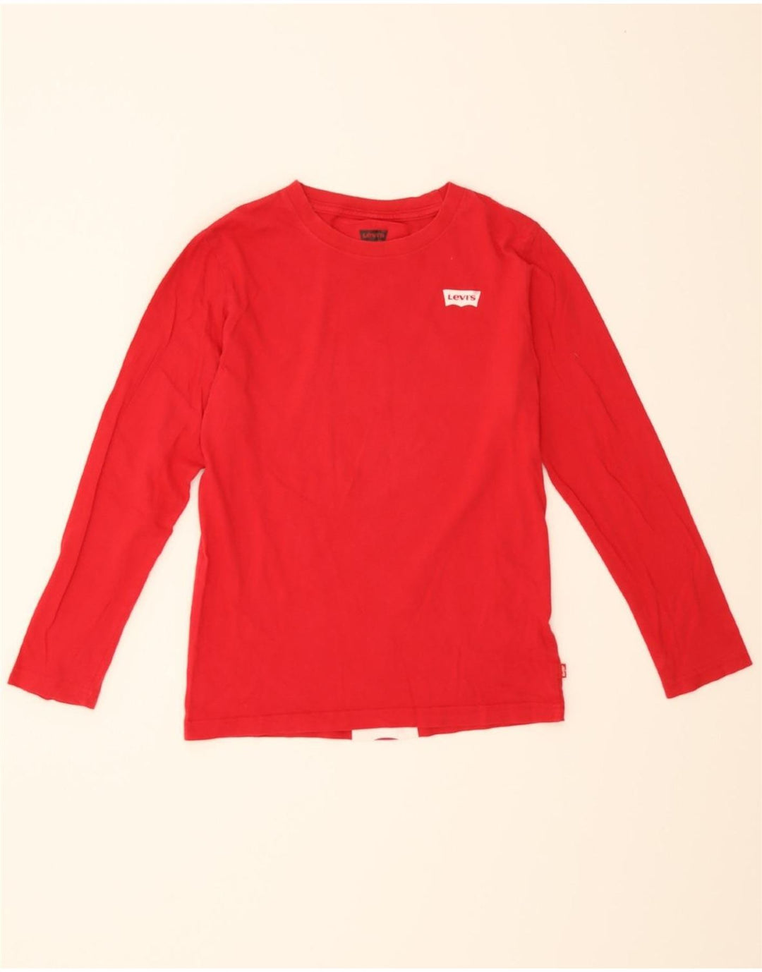 LEVI'S Boys Graphic Top Long Sleeve 13-14 Years Red Vintage Levi's and Second-Hand Levi's from Messina Hembry 