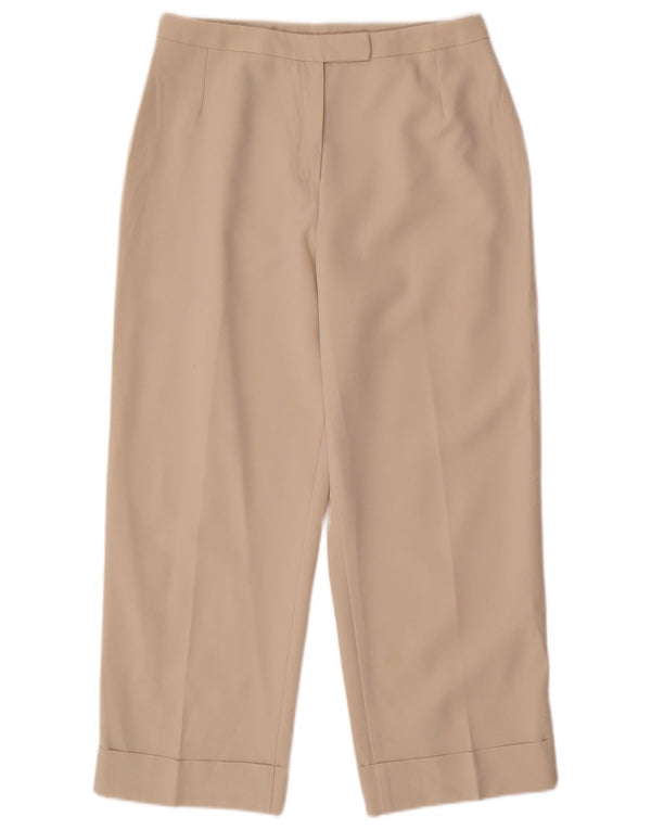Marks & Spencer Pantaloni tăiați drept pentru femei UK 12 Medium W30 L24 Bej