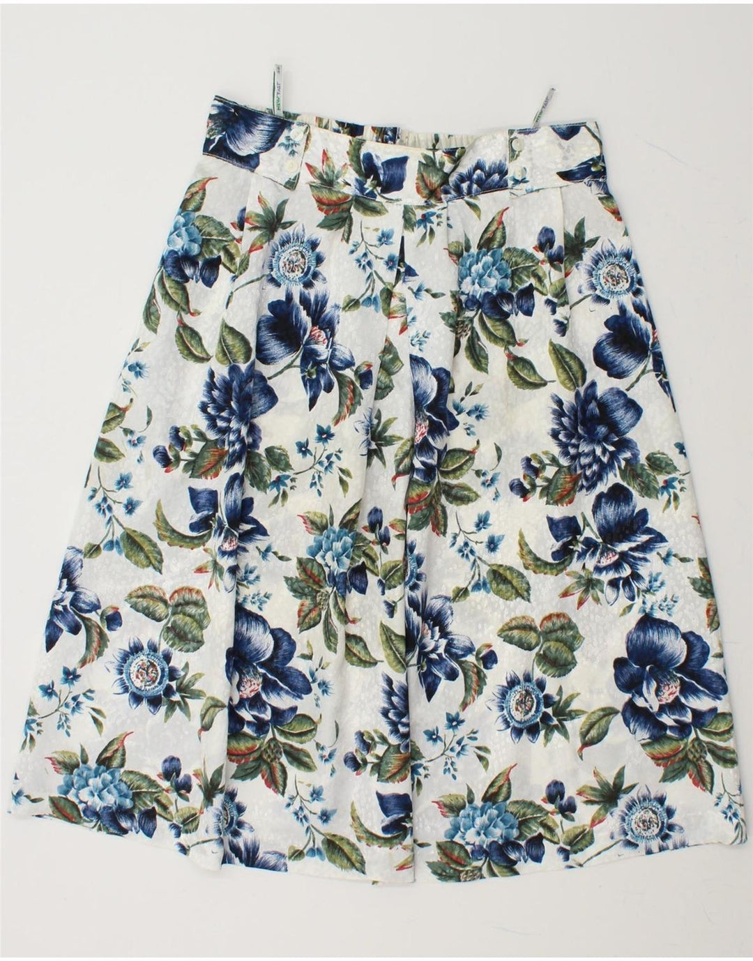 NEW FAST Womens A-Line Skirt EU 38 Medium W32 White Floral Vintage New Fast and Second-Hand New Fast from Messina Hembry 