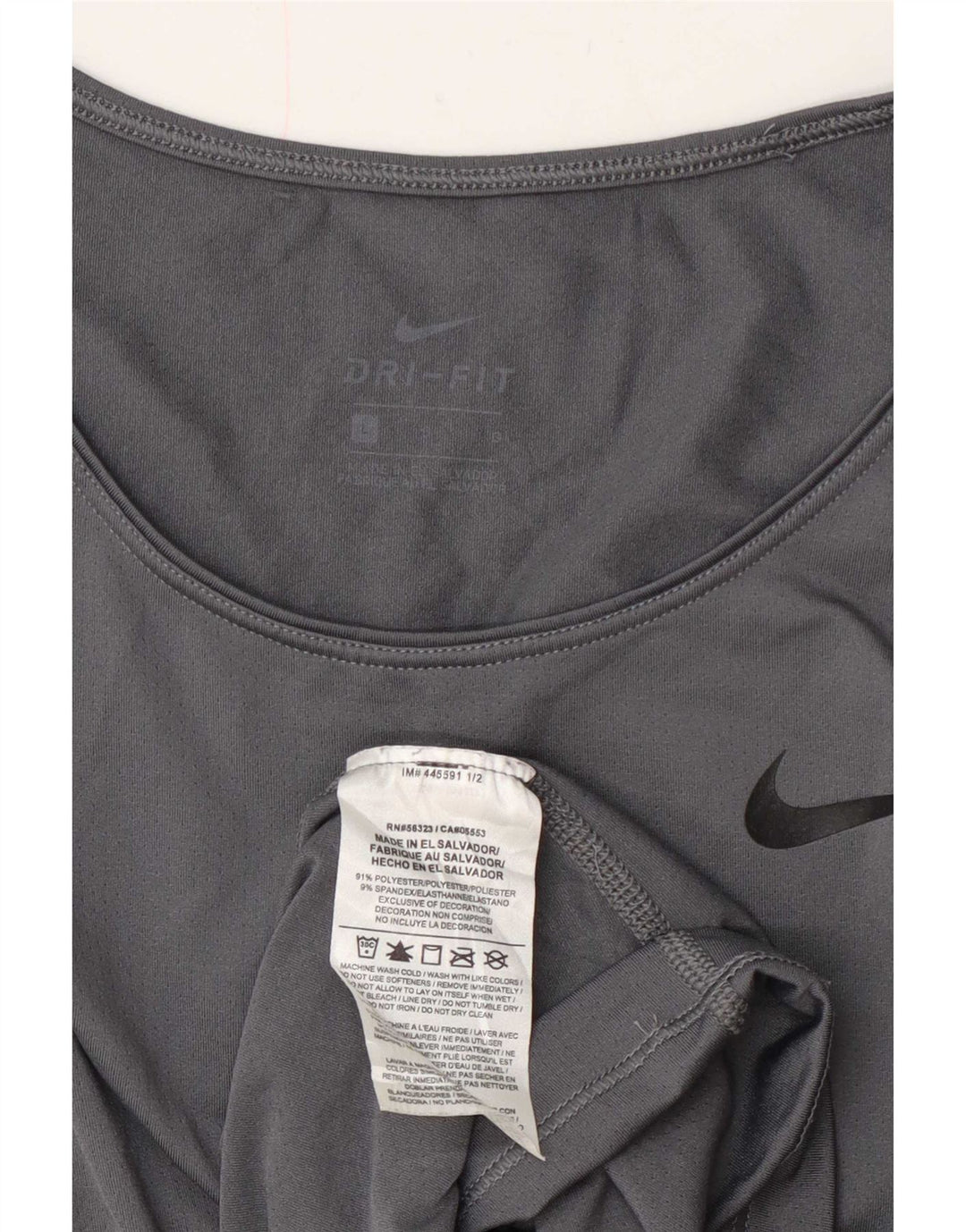 Tricou Nike Dri Fit pentru femei Top UK 16 Large Gri Poliester