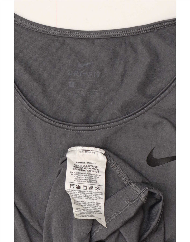 Tricou Nike Dri Fit pentru femei Top UK 16 Large Gri Poliester