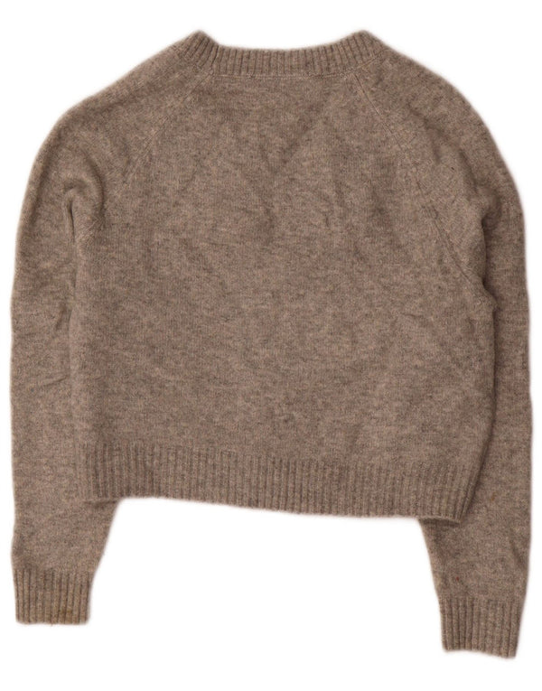 Pulover cardigan supradimensionat pentru femei Zara UK 10 Mic gri acrilic