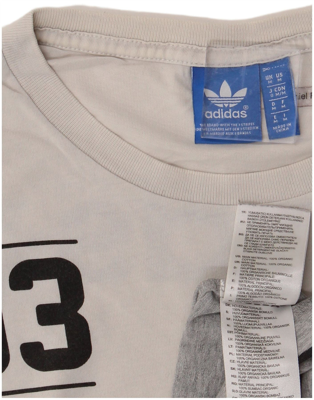 Tricou grafic ADIDAS Originals pentru bărbați Top, gri mediu, bumbac color bloc
